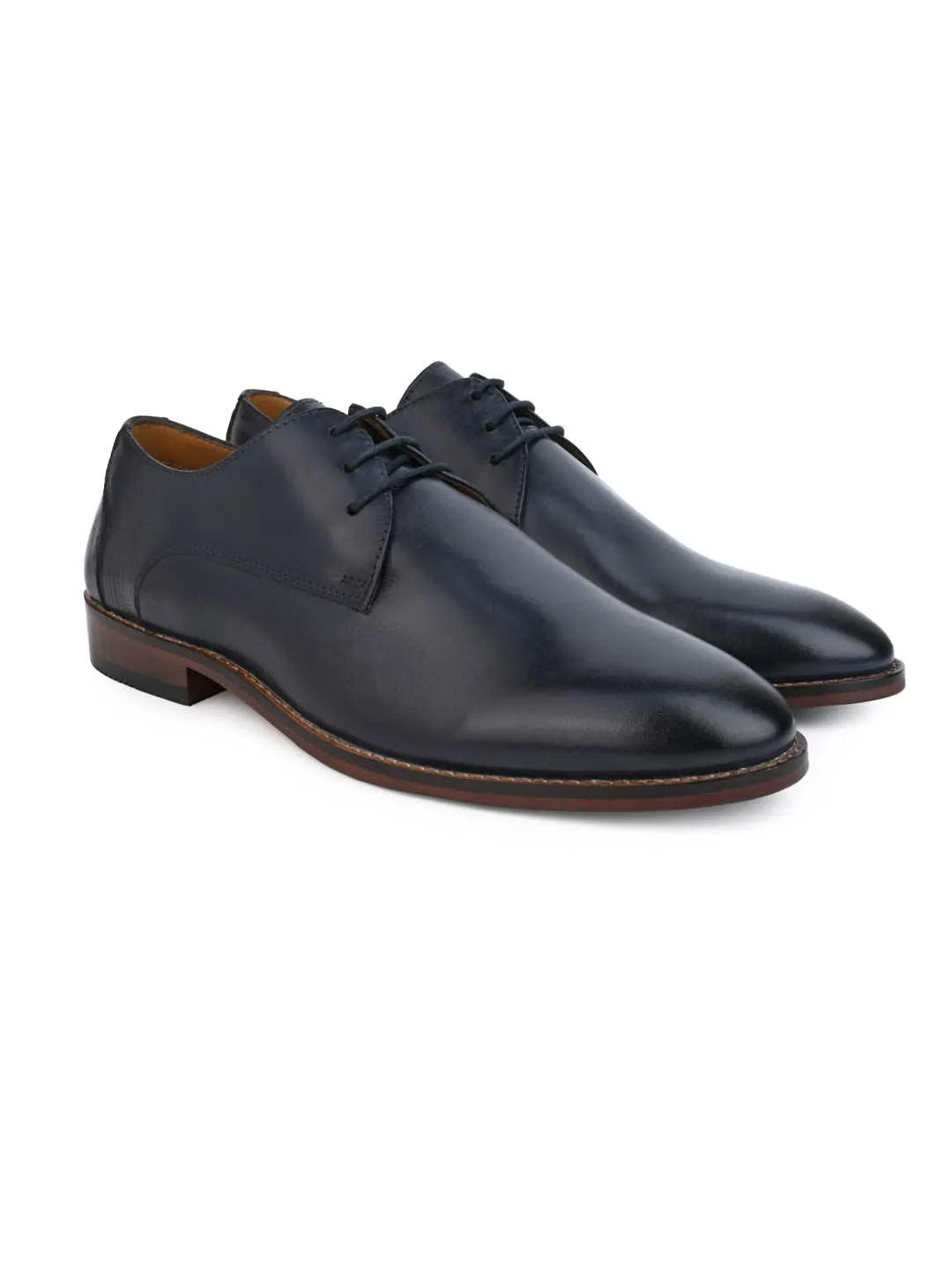 Alberto Torresi Genuine Leather Black Formal Derby Shoes