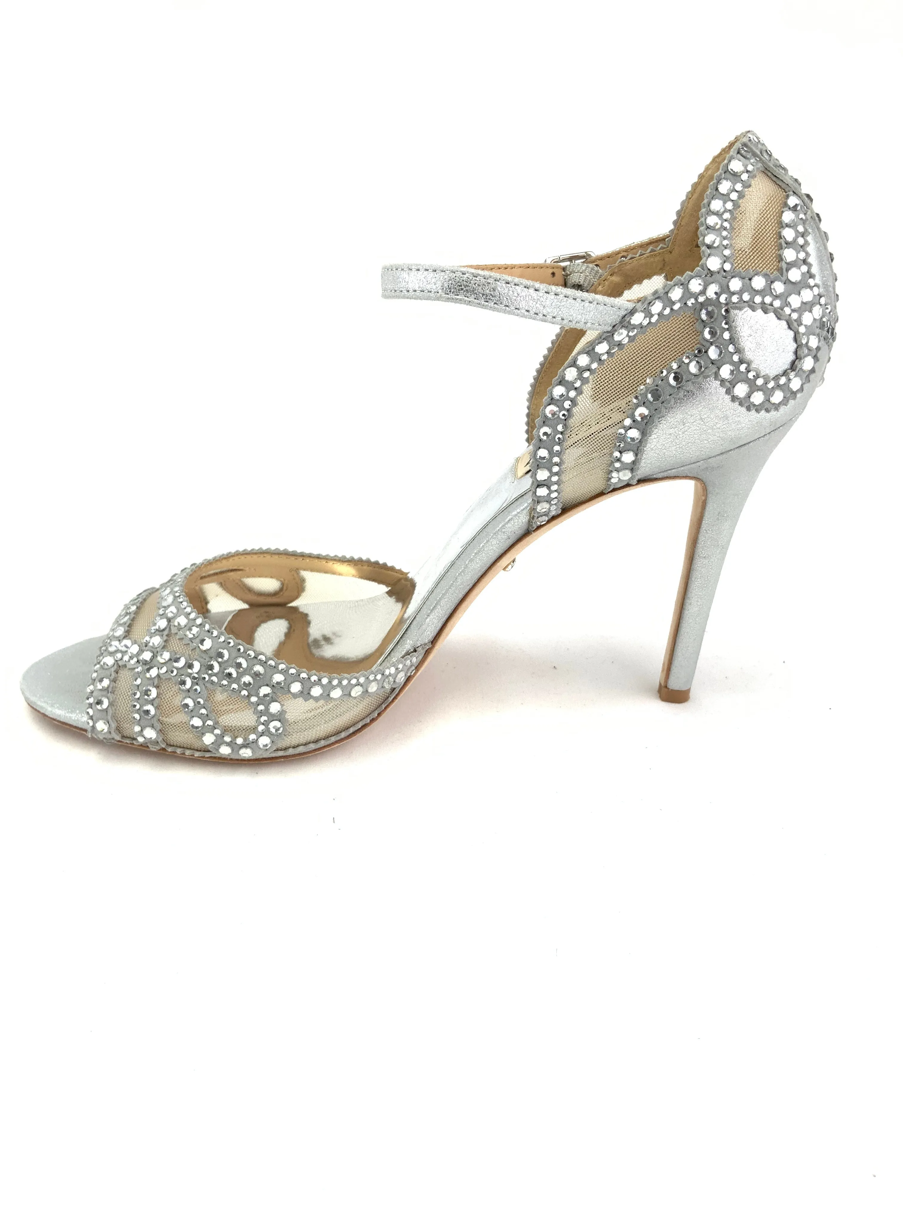 Badgley Mischka Rhinestone Heels Size 7