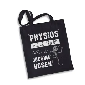 Baumwolltasche - Physios Wir retten die Welt in Jogging-Hosen