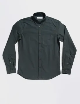 BKT10 Slim Casual Shirt in Oxford - Black Olive