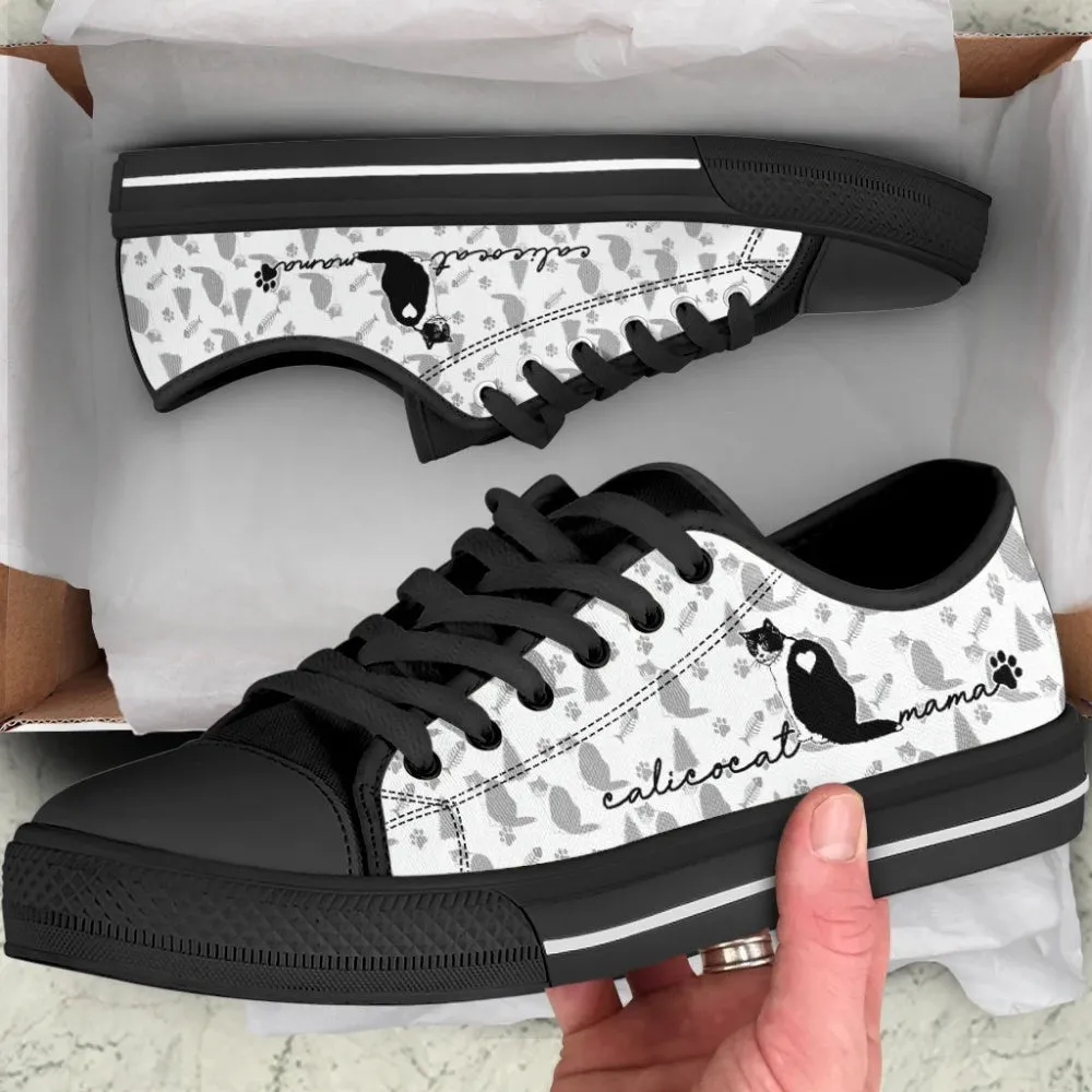 Calico Cat Low Top Shoes Stylish And Trendy Footwear For All Occasions, Cat Canvas Shoes