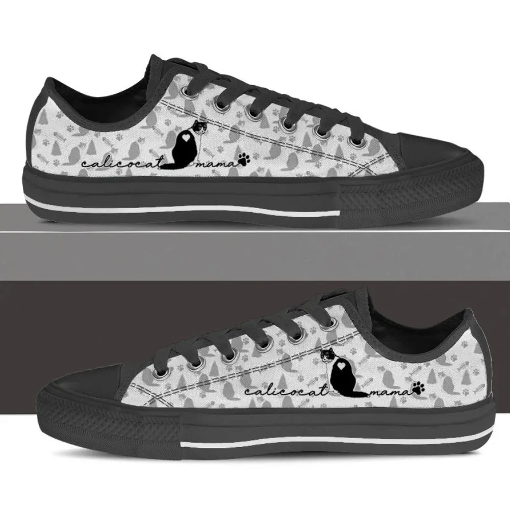 Calico Cat Low Top Shoes Stylish And Trendy Footwear For All Occasions, Cat Canvas Shoes