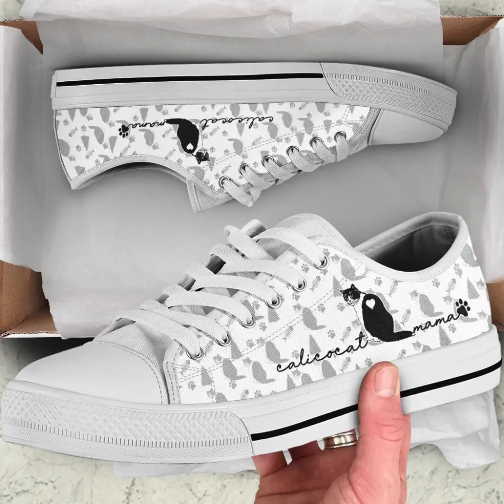Calico Cat Low Top Shoes Stylish And Trendy Footwear For All Occasions, Cat Canvas Shoes