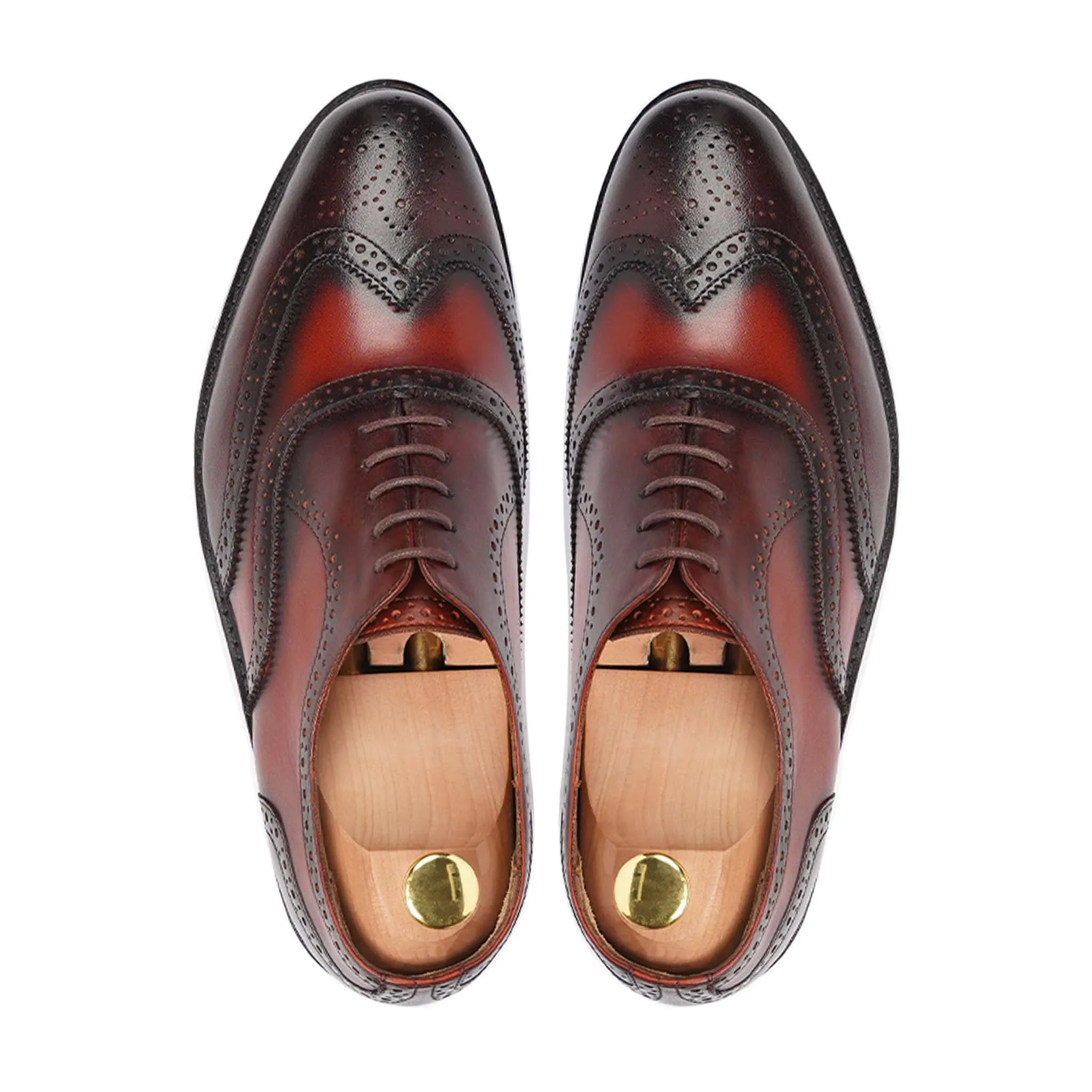 Coburg - Men's Burnished Oxblood Calf Leather Oxford Shoe