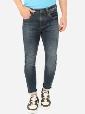 Dark Indigo Blue Washed Rider Fit Jeans | JadeBlue