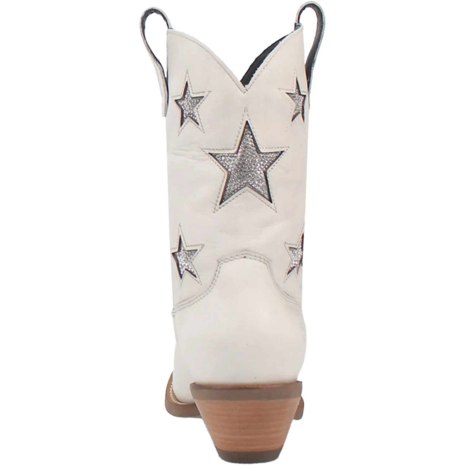 Dingo Womens Star Struck Bootie White Leather Fashion Boots