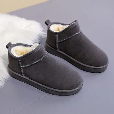 Faux Suede Thermal Lined Platform Boots