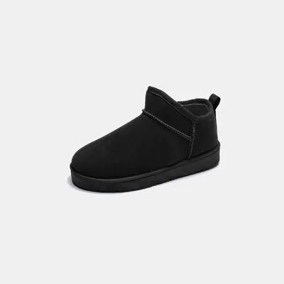 Faux Suede Thermal Lined Platform Boots