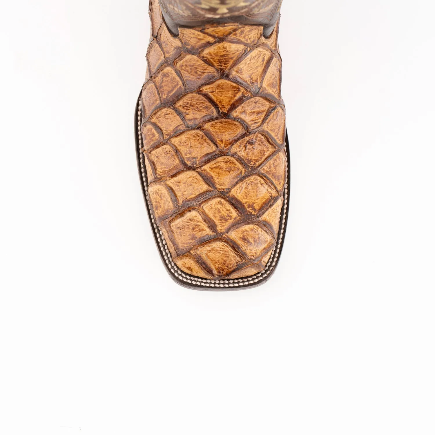 Ferrini Mens Cigar Leather Bronco S-Toe Western Cowboy Boots
