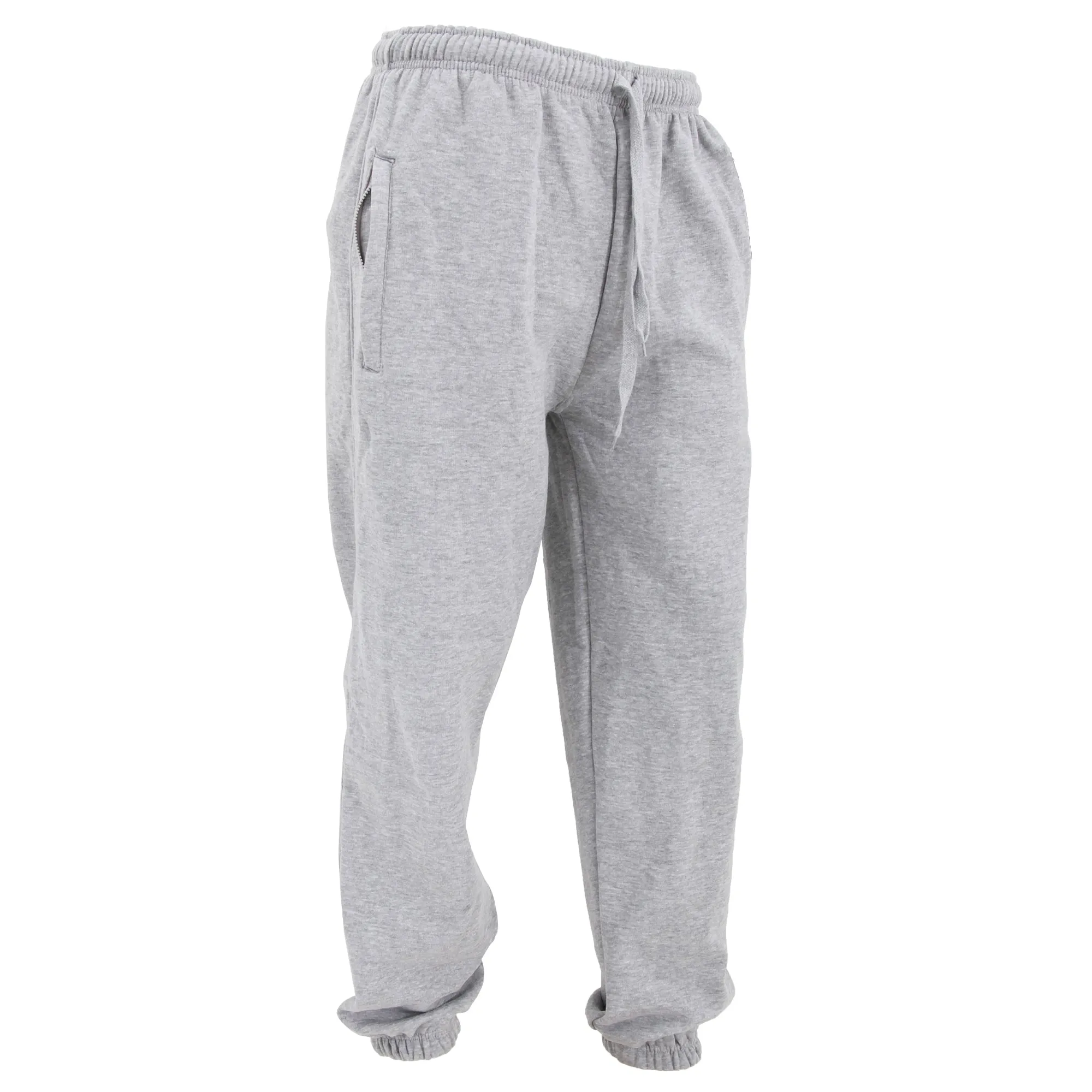 FLOSO Mens Elasticated Jog Pants / Jogging Bottoms (Closed Cuff)