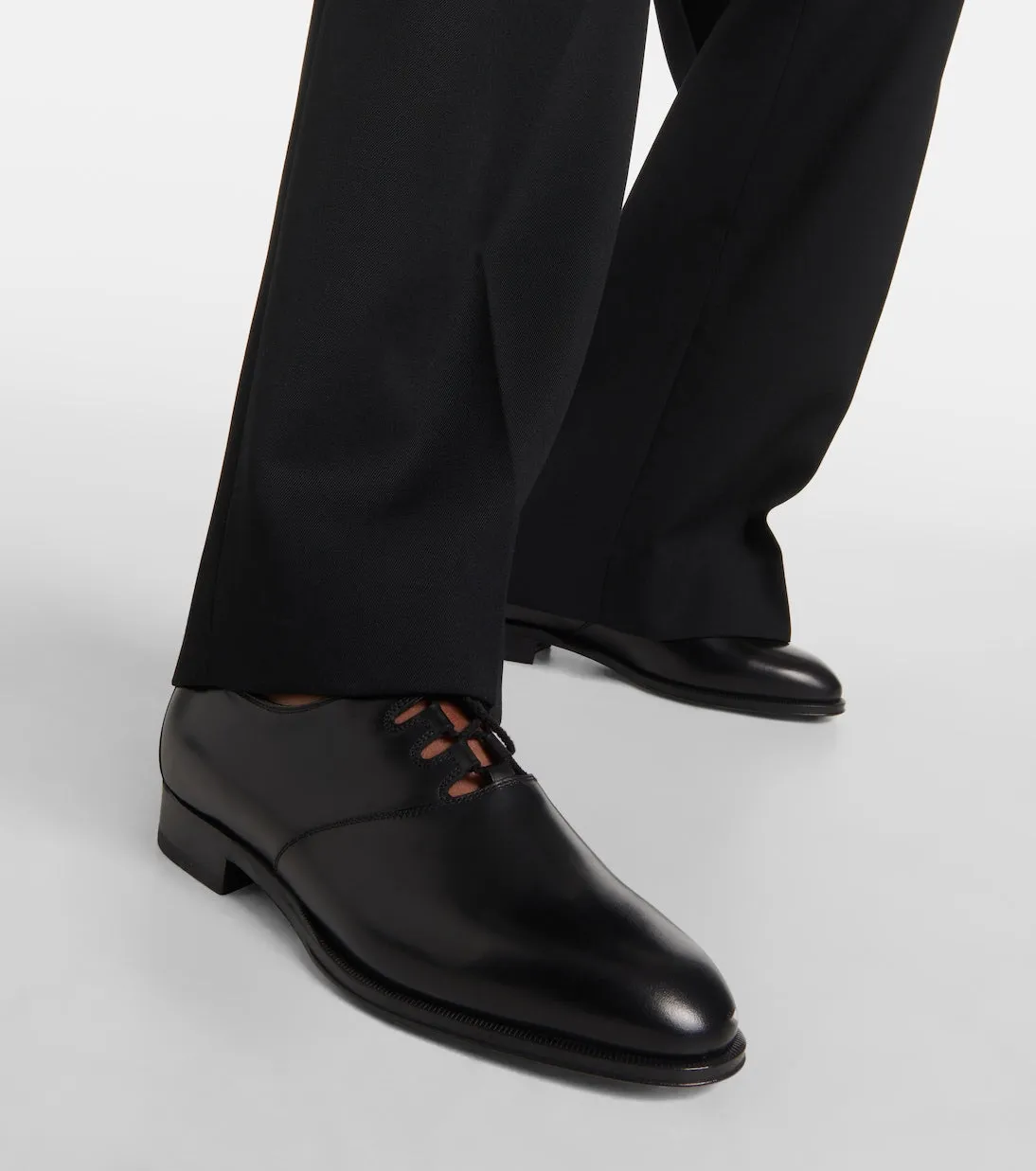 Grant The Row leather derby shoes, black