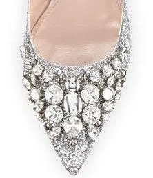 Jeweled Glitter Mary Jane Flat