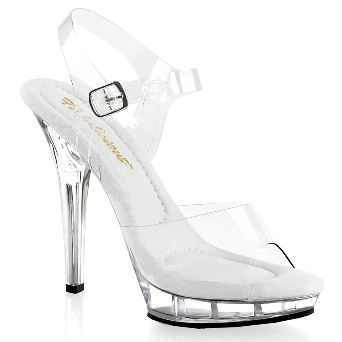 LIP-108 Clear, 5" Heels (Speed Heels)