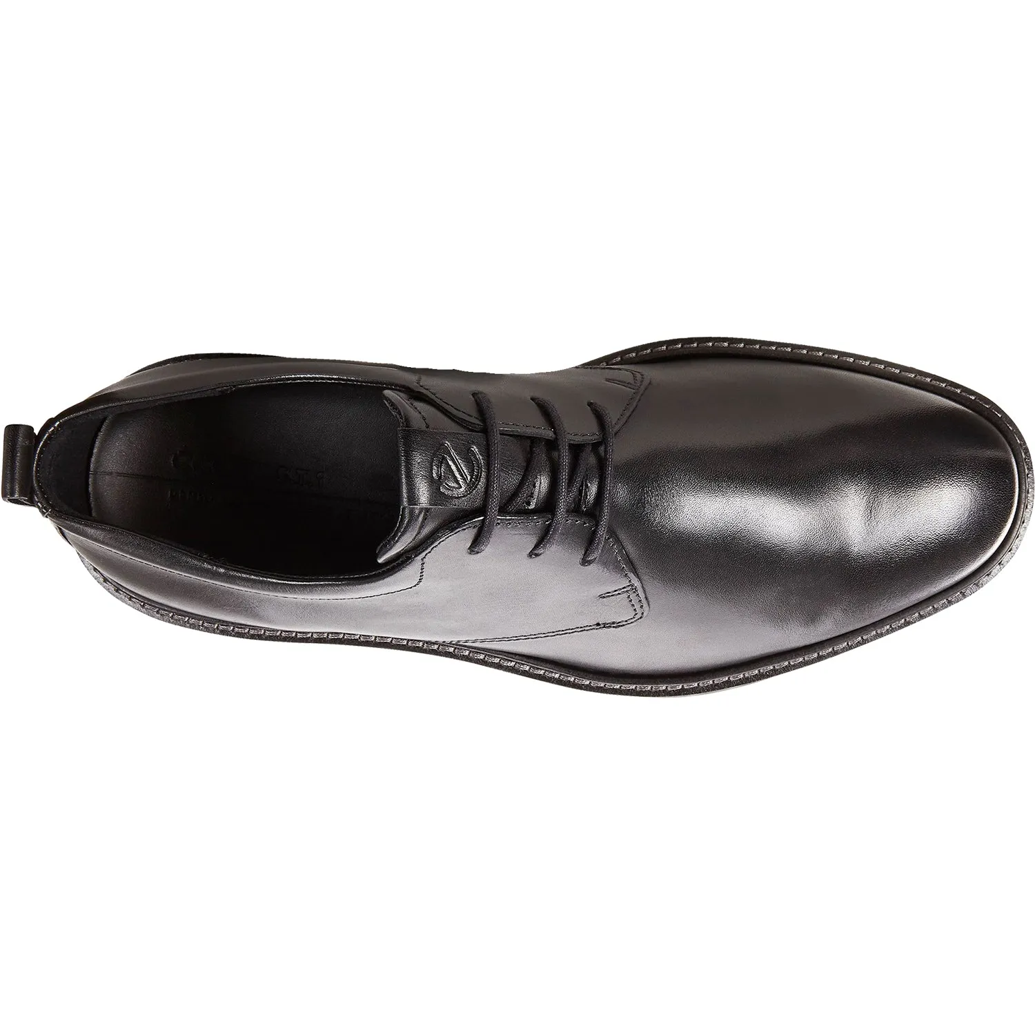 Men's Ecco ST.1 Hybrid Plain Toe Black Leather