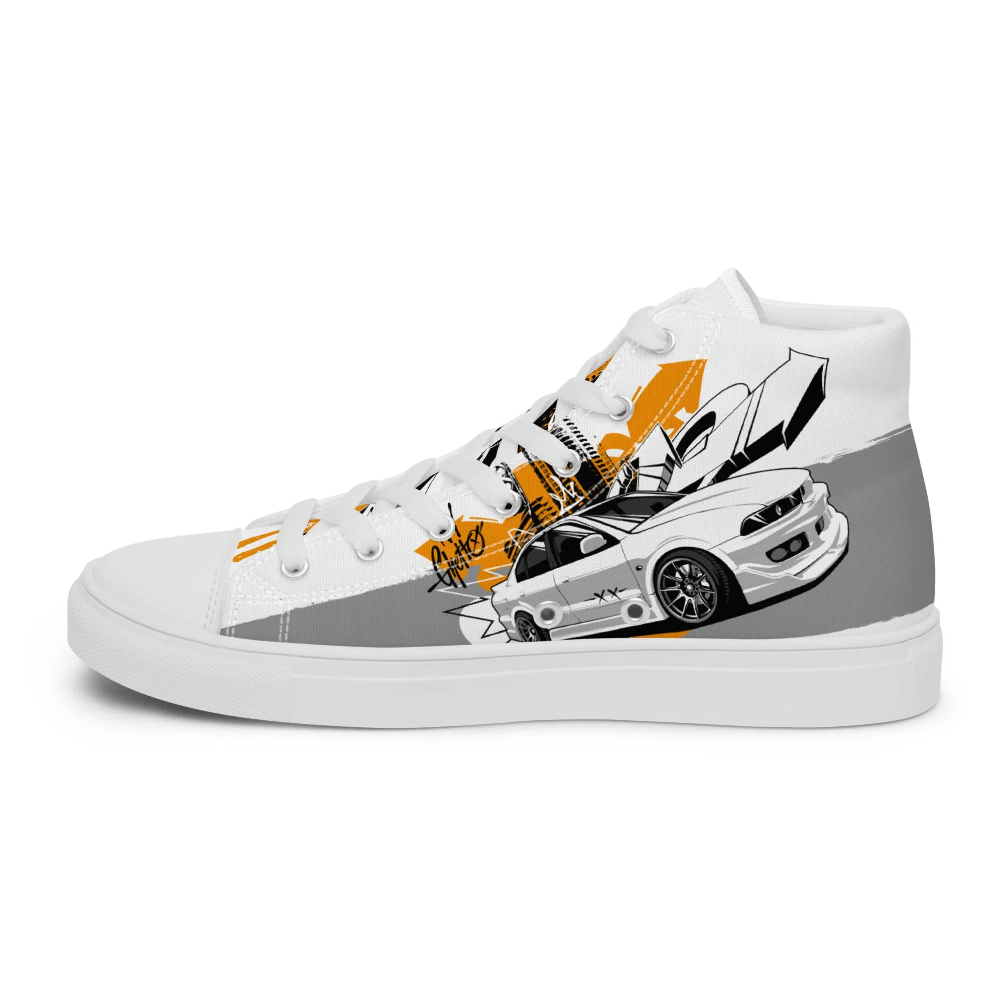 Men’s high top canvas shoes -Racing car