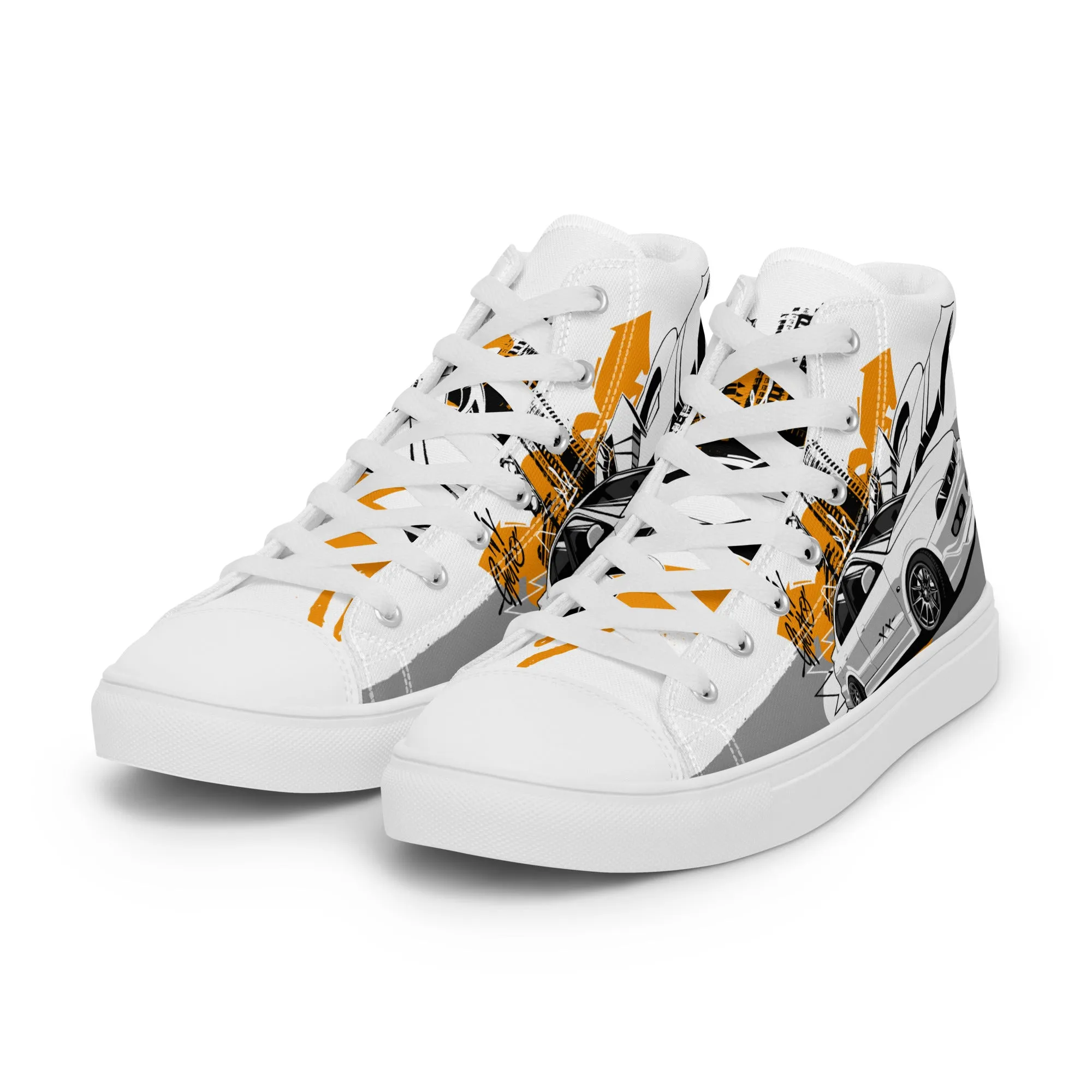 Men’s high top canvas shoes -Racing car