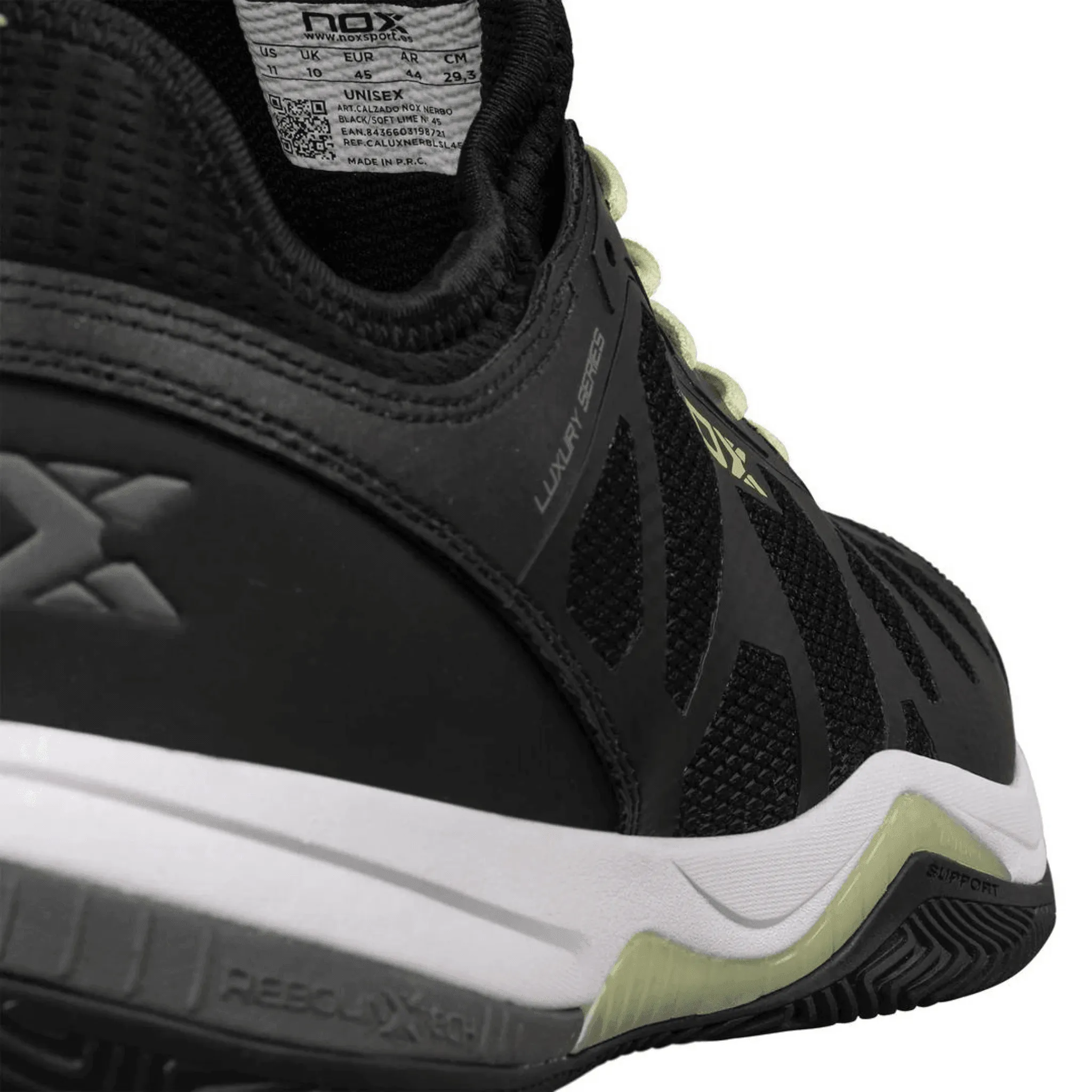 Nox NERBO Black/Soft Lime Padel Shoes