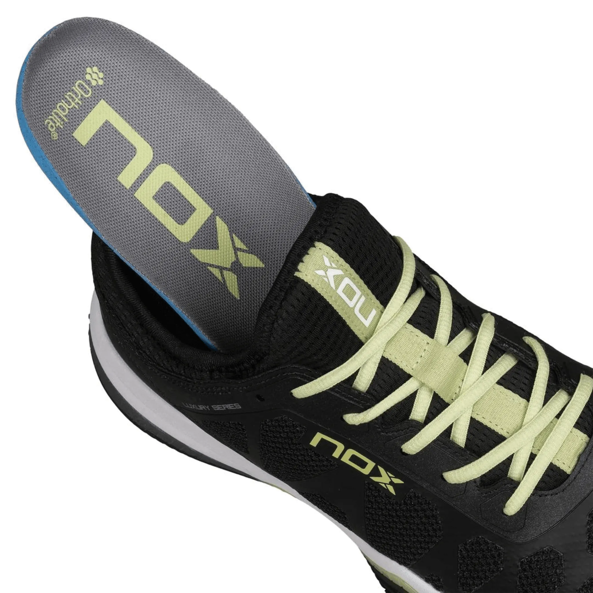 Nox NERBO Black/Soft Lime Padel Shoes