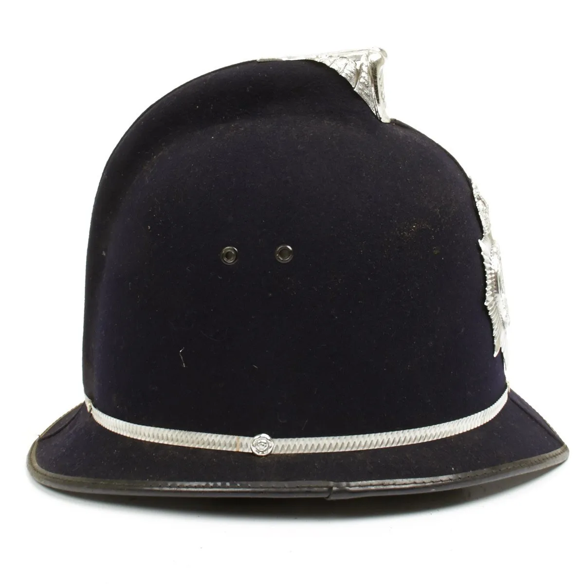 Original British Police Bobby Comb Top Pattern Helmet of Derbyshire County