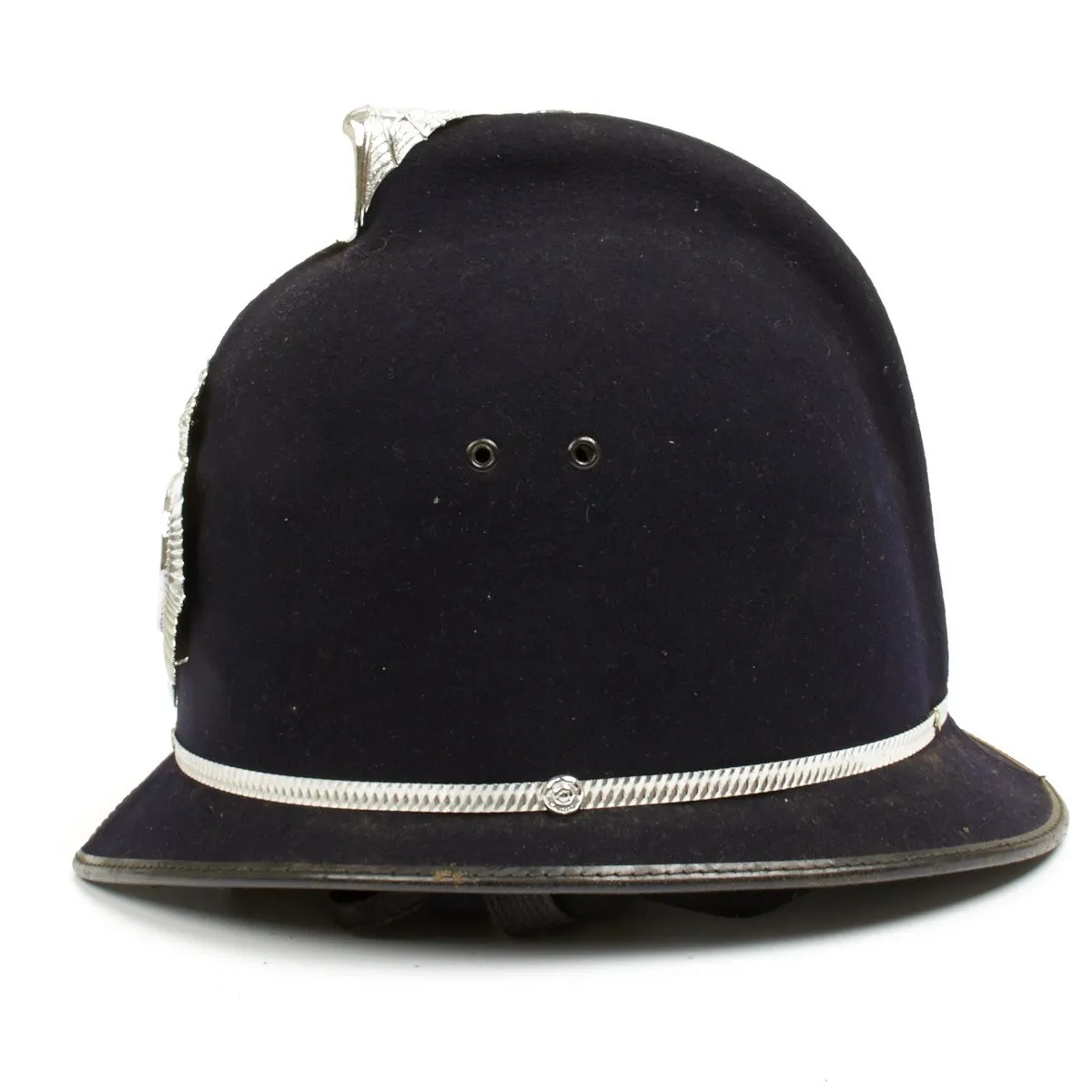 Original British Police Bobby Comb Top Pattern Helmet of Derbyshire County