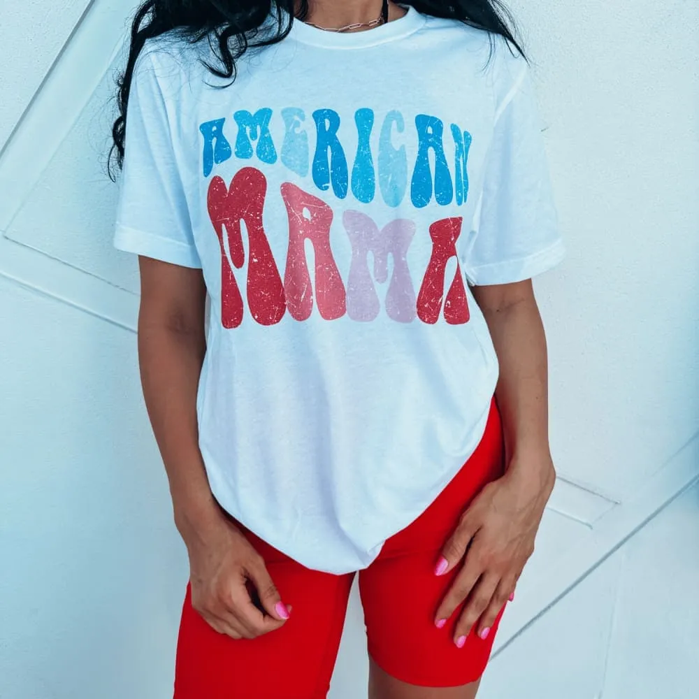 Retro American Mama - White