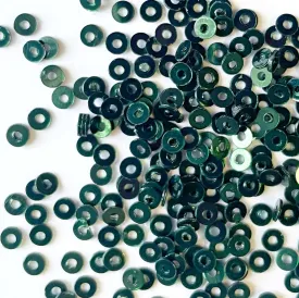 Sequins - Flat- Circle - 3mm - Dark Green (S221)