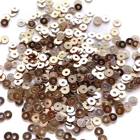 Sequins - Flat - Circle - 4mm - Pink Gold (S184)