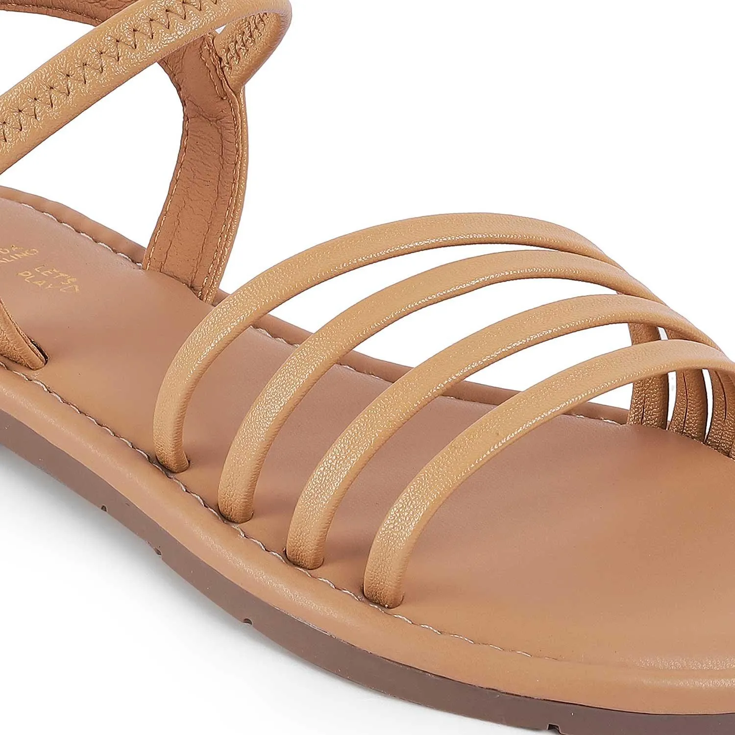 Tresmode Flastrip Beige Women's Casual Flats