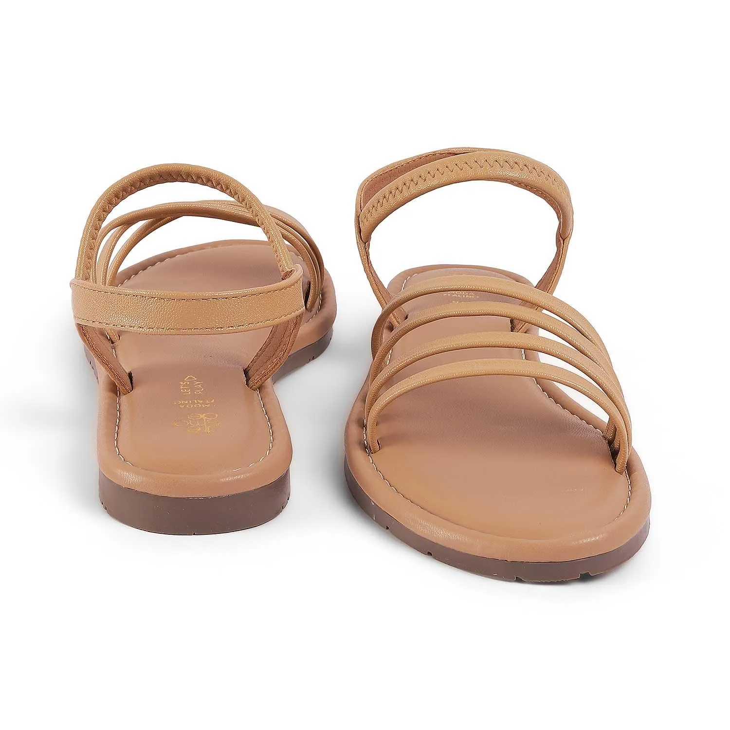 Tresmode Flastrip Beige Women's Casual Flats