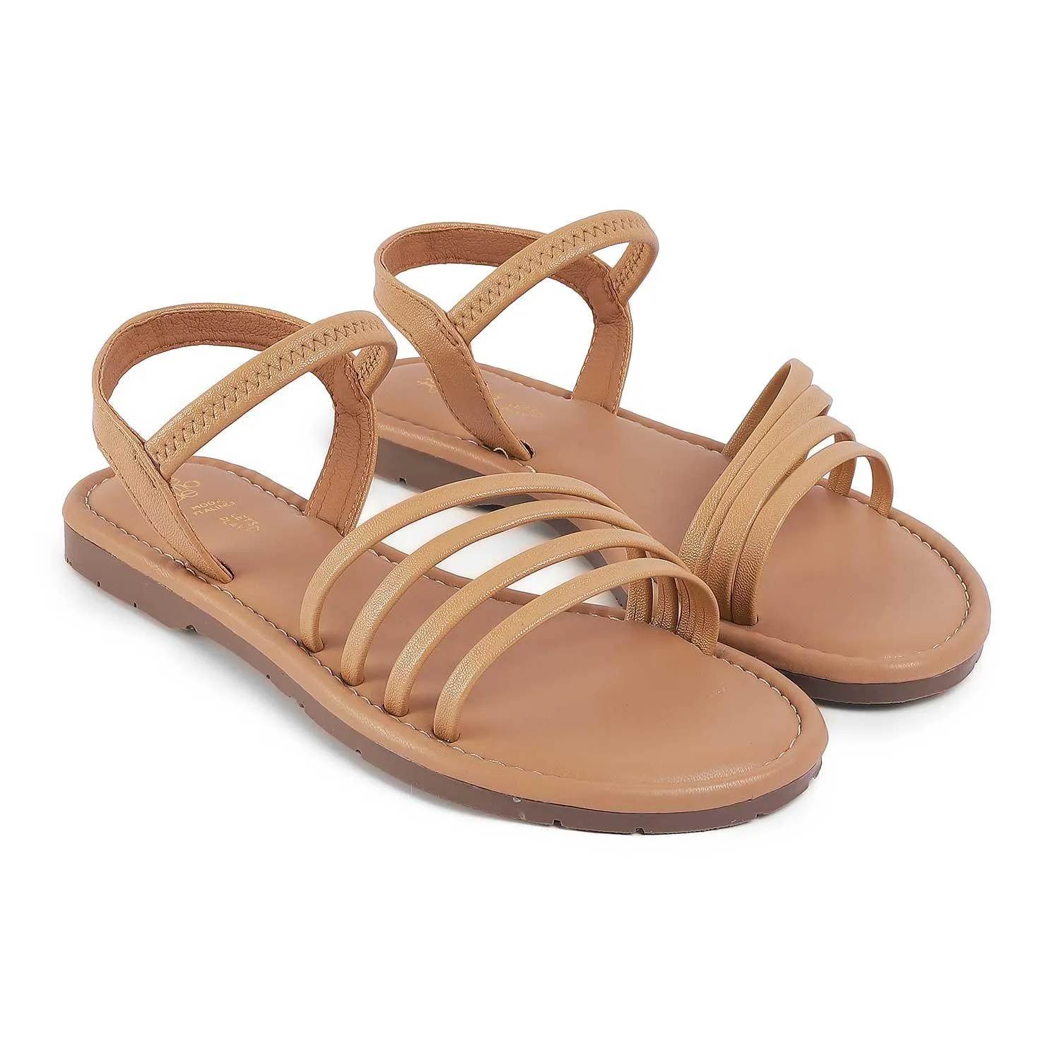 Tresmode Flastrip Beige Women's Casual Flats