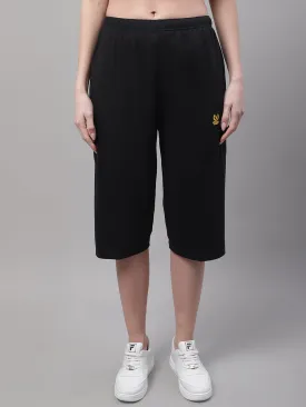 Vimal Jonney Black Regular fit Cotton Capri for Women