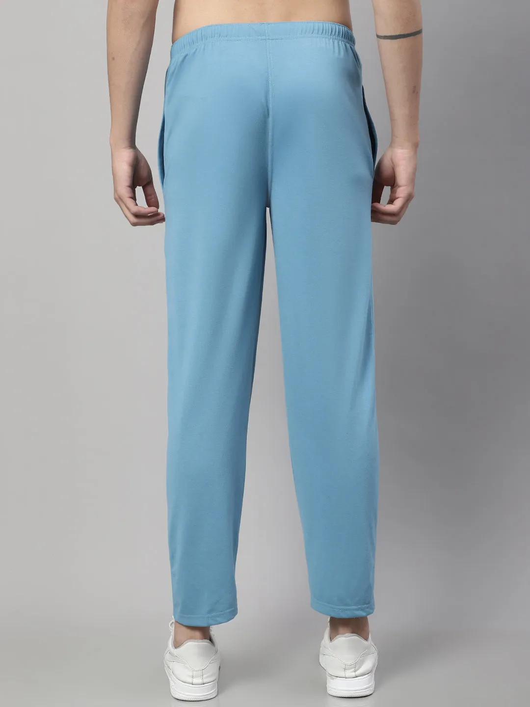 Vimal Jonney Blue Regular fit Cotton Trackpant for Men