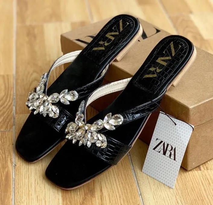 Z Crystal Flats (Black)